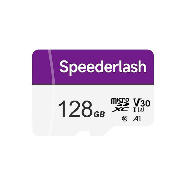 Micro SDXC Memory Card 128GB-Speederlash Camera Plus TF Card with Adapter, U3, V30, Up to 90MB/s Read Speed, 4K UHD&5K Video Support, A1 Rated, Waterproof, for Security Camera, Dashcam