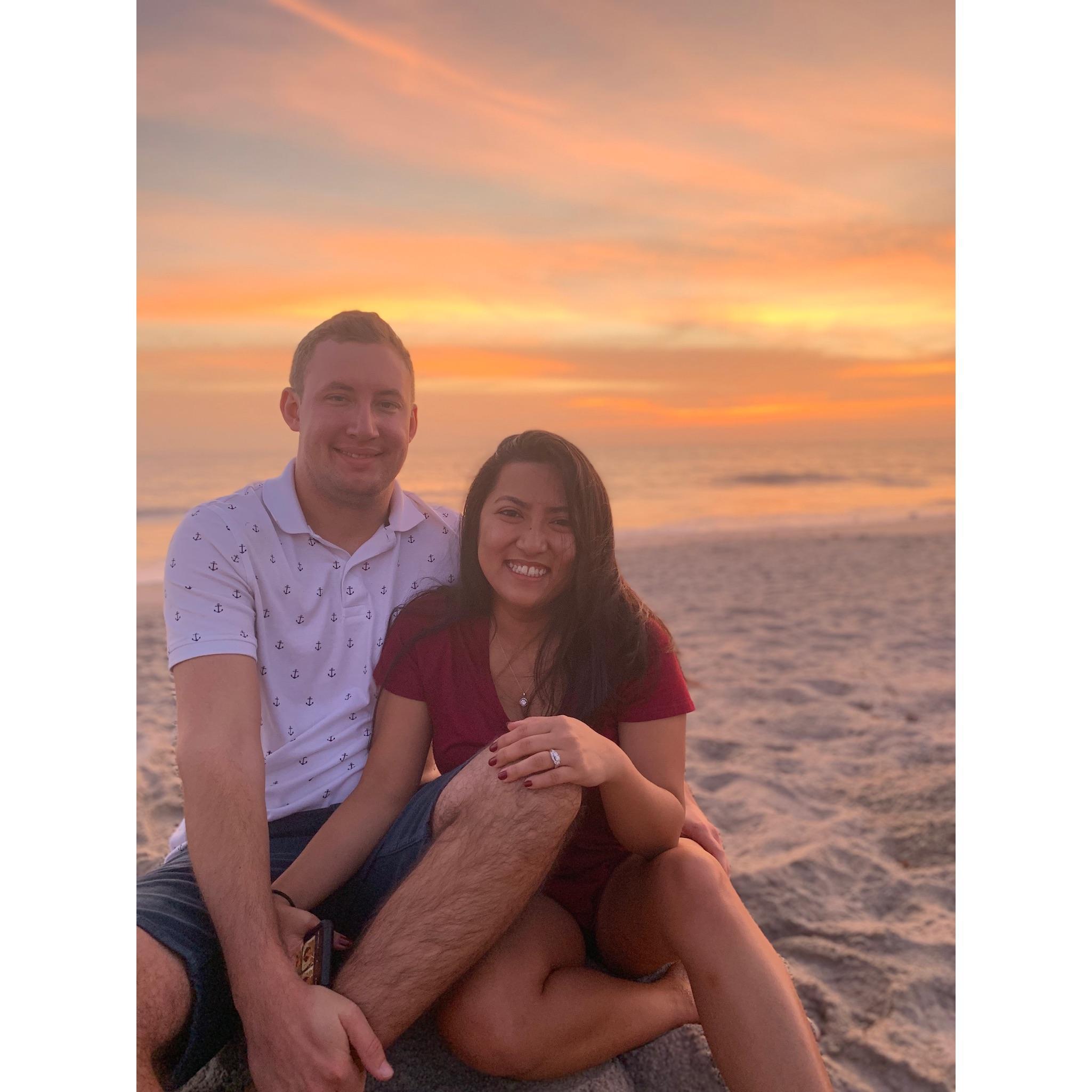 After he proposed!