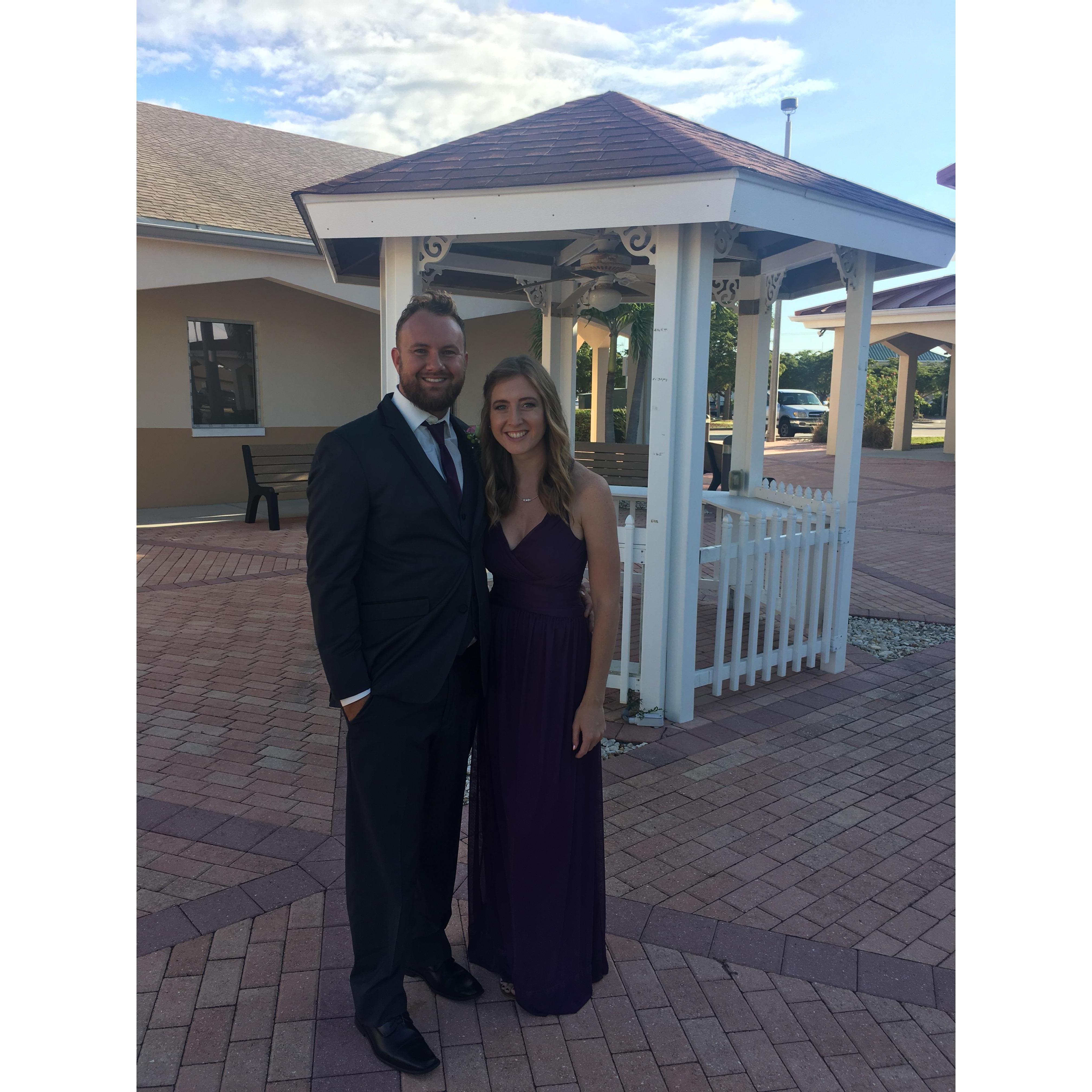 Our first time walking down the aisle together at Chelsea & Zachs wedding. 2018