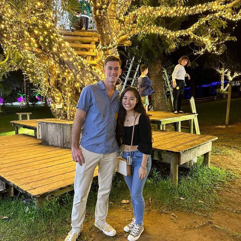 Our first date, November 30 2022;
We met at the southeast botanical gardens in Okinawa for the Christmas light display, we felt an immediate connection that started our lifelong journey.