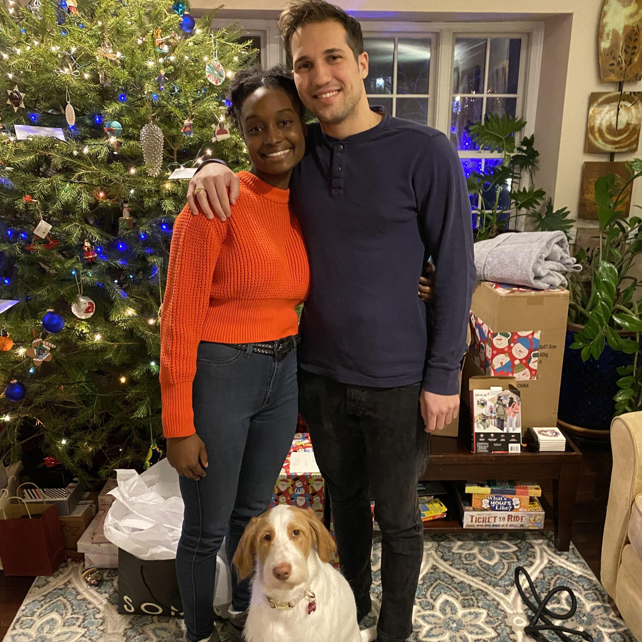 Our first Christmas together, December 2021.