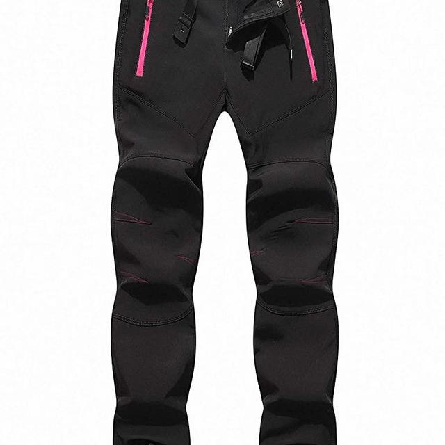 BenBoy Women's Outdoor Waterproof Windproof Fleece Slim Cargo Snow Ski Hiking Pants