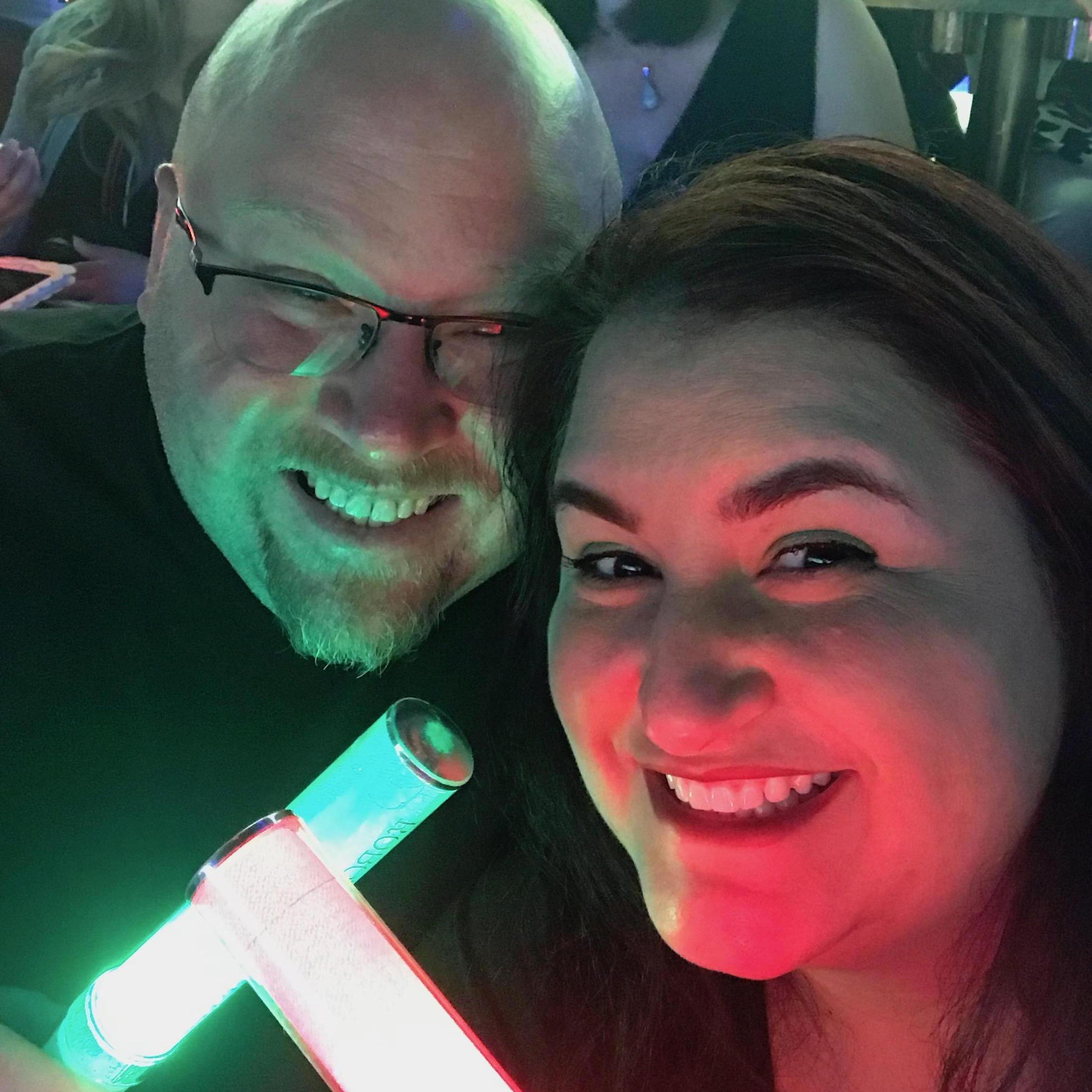 Lightsaber duel at the Robot Restaurant, Tokyo, Japan, 2019