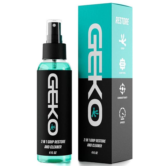 Geko 2-in-1 Grip Restore & Cleaner – #1 Basketball, Golf, Football, Volleyball, and Baseball Grip Spray – Restores Shoe, Grip & Glove Traction, Removes Dirt & Oil, Restores Control & Consistency