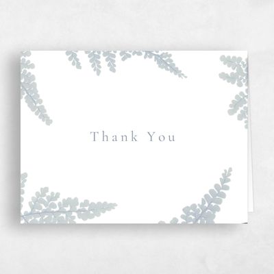 Soft Teal, Grey Wedding Thank You - Dane Landscape