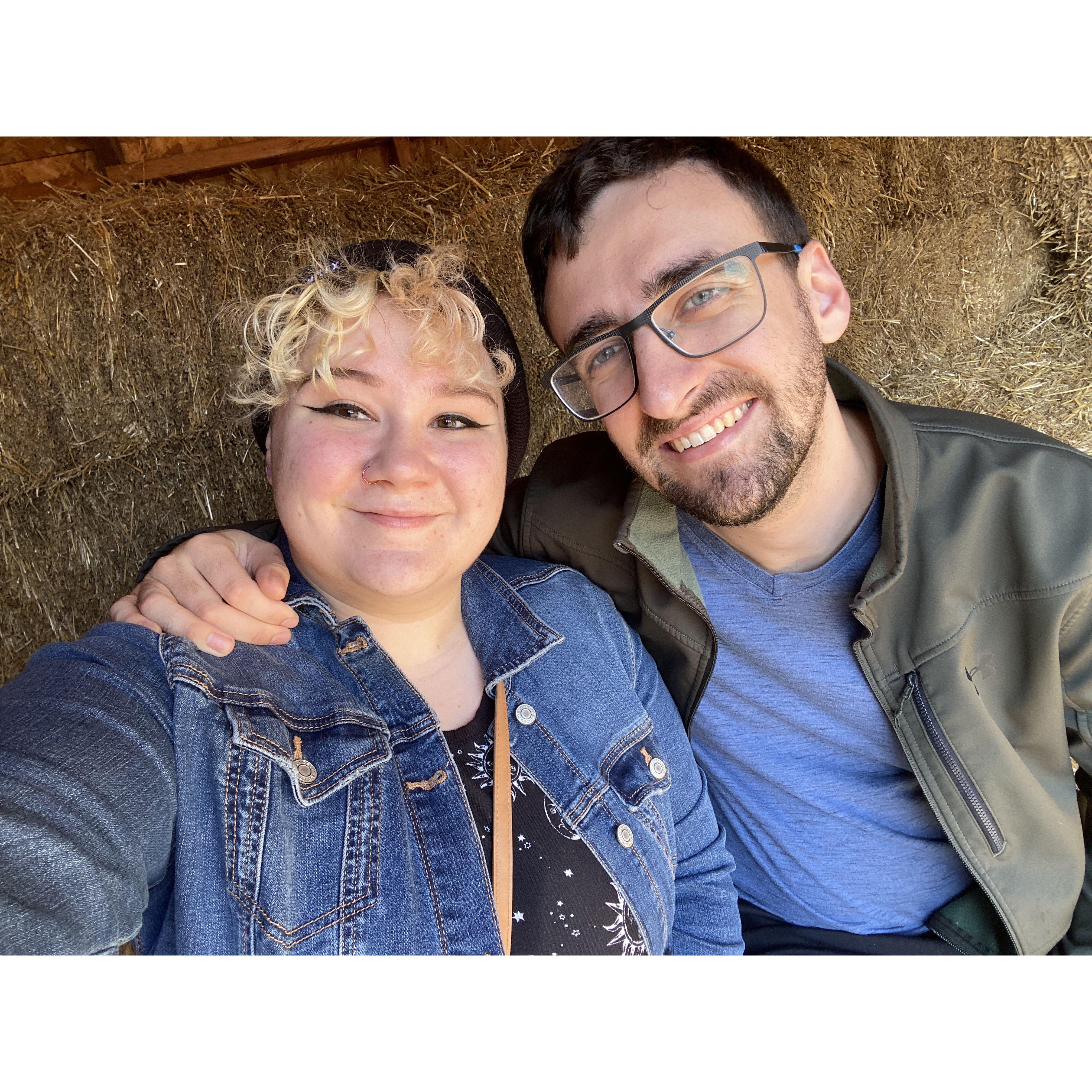 We love to do things in the fall. This was at a pumpkin patch that they went to.