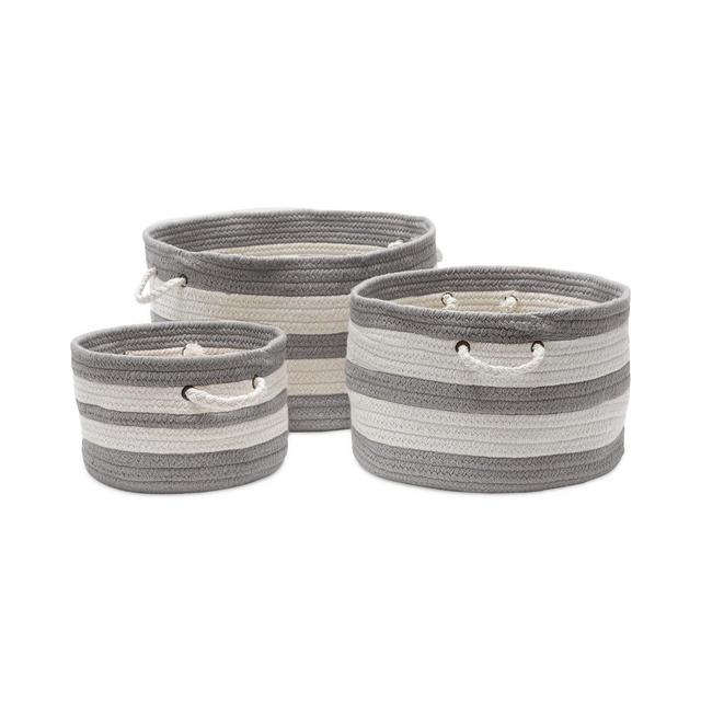 Colonial Mills Valley-Stripe 3 Piece Basket Set