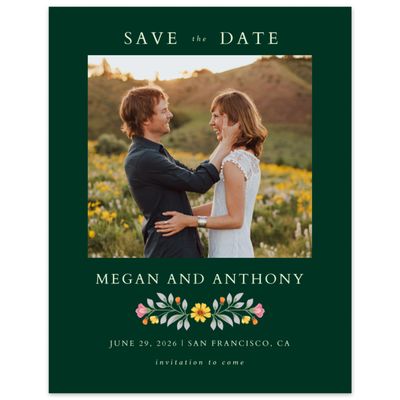 Dark Forest, Green Wedding Digital Save the Date - Blume Photo