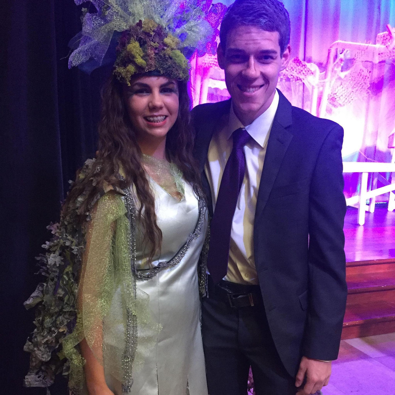 Our first photo! c. 2016 We met in theatre class and this was our first show together, A Midsummer Night's Dream!