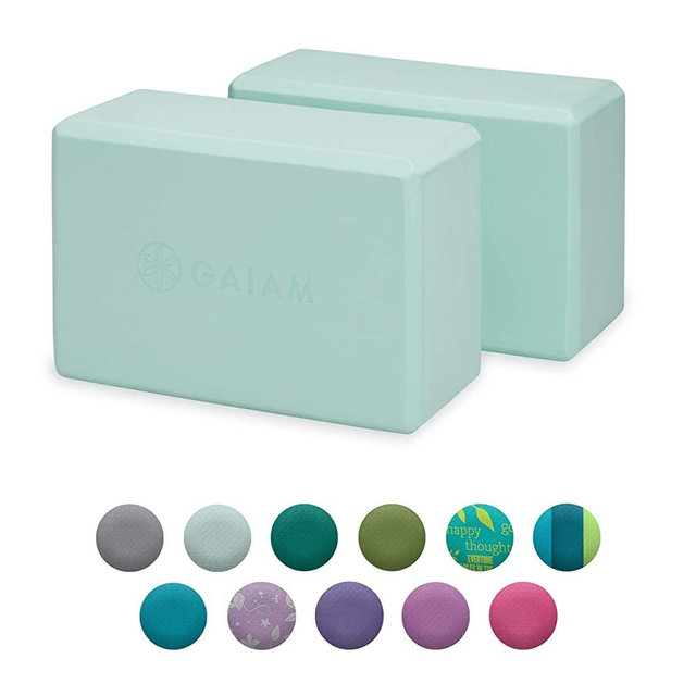 Gaiam Yoga Block - Supportive Latex-Free EVA Foam Soft Non-Slip Surface for Yoga, Pilates, Meditation