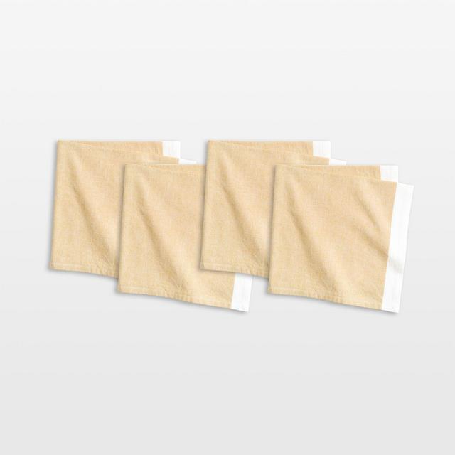 Mercer Saffron Yellow Organic Cotton Dinner Napkins, Set of 4