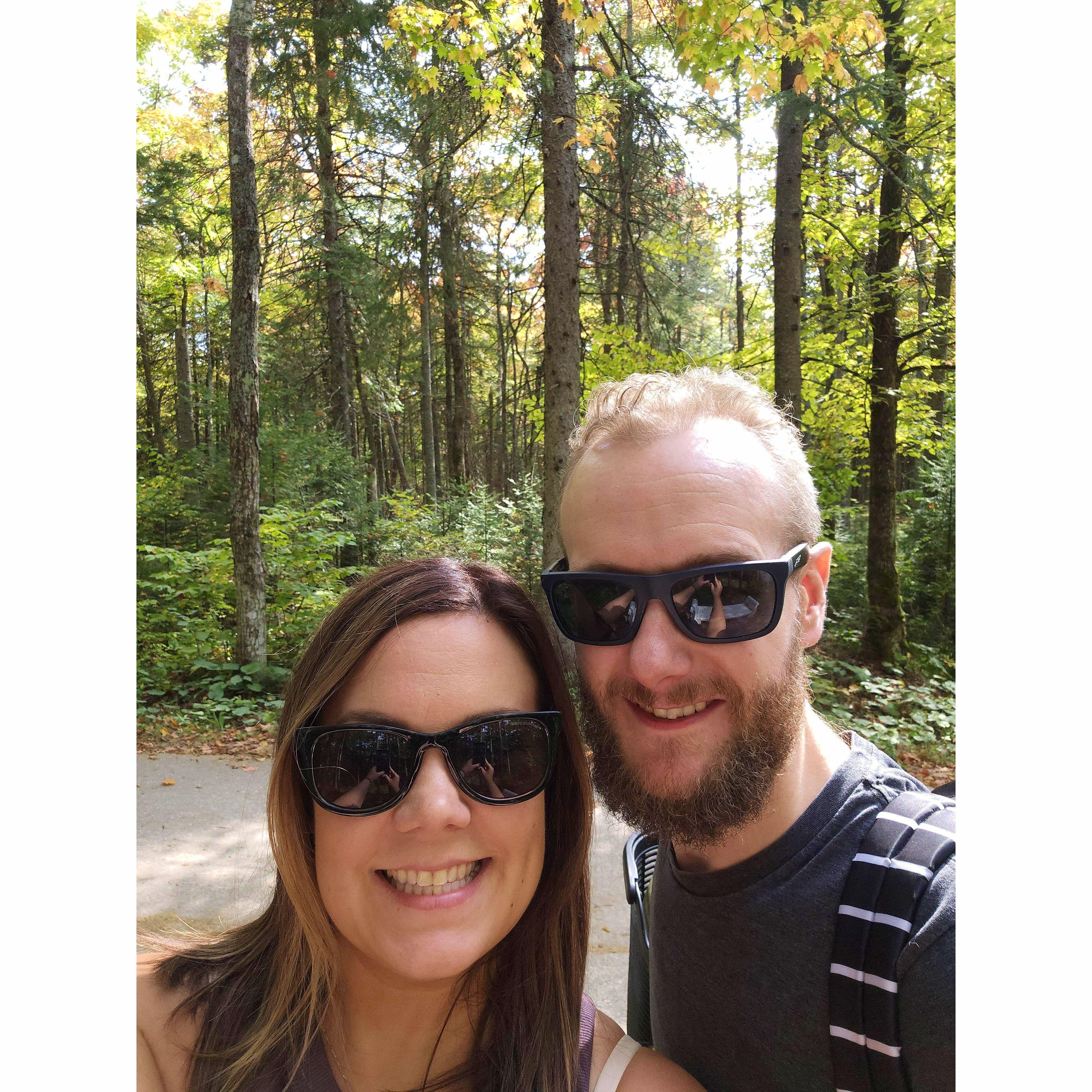 Right before Andrew proposed on Mackinac Island.