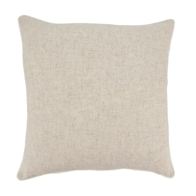 Saro Lifestyle Toscana Daydream Throw Pillow Cover with Piping, White, 20"x20"