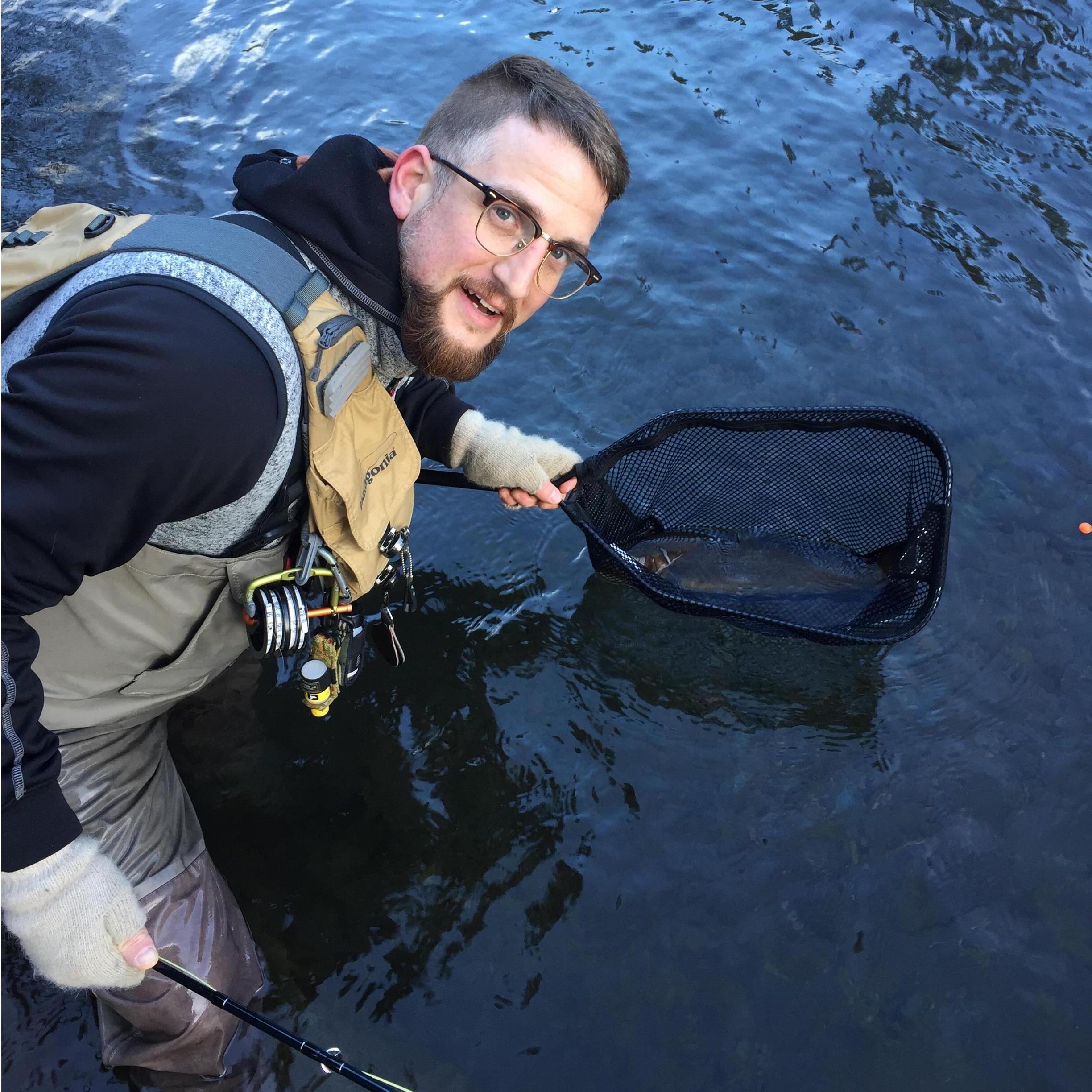 Mike's first bull trout on the Metolius