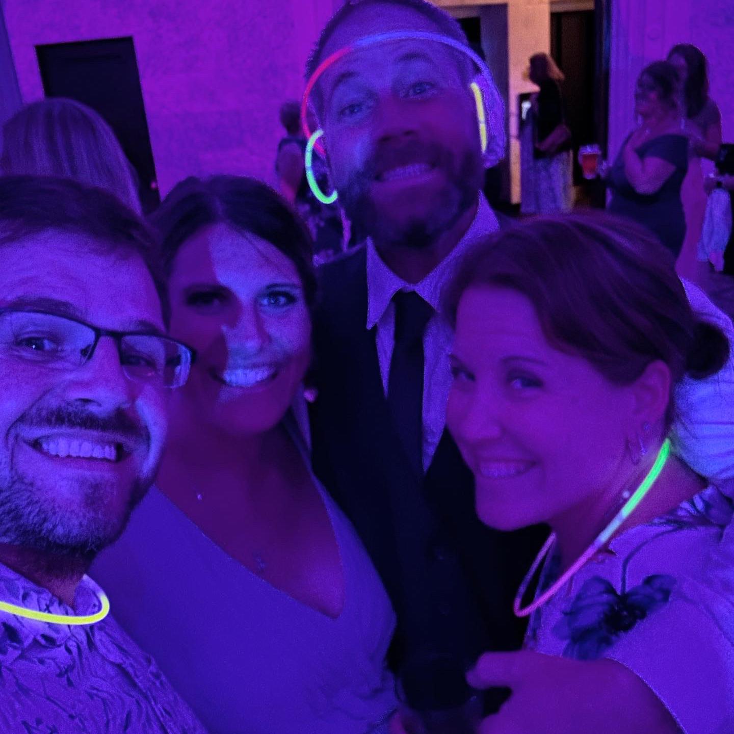 Second wedding together and snagged a picture with Kaycee and Rob (the friends who set Chris and Nicole up)