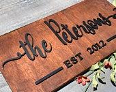 Last Name Sign / Custom Wood Sign /...