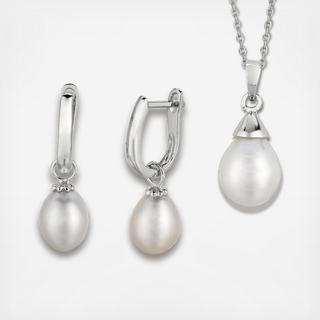 Pearl Earring and Necklace Set