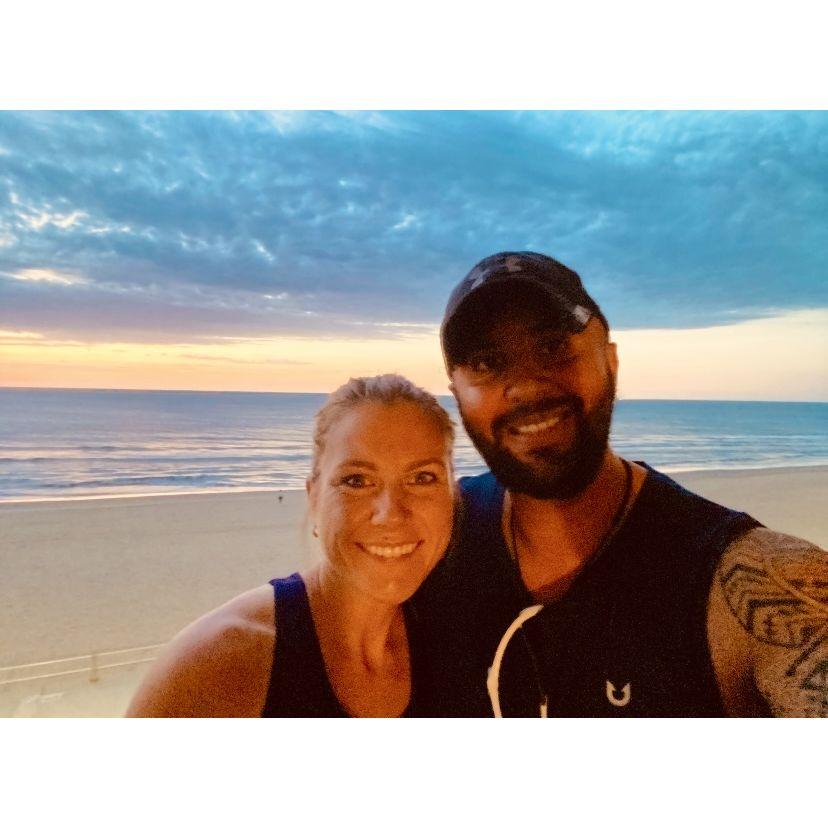 Sunrise beach run in Virginia Beach!