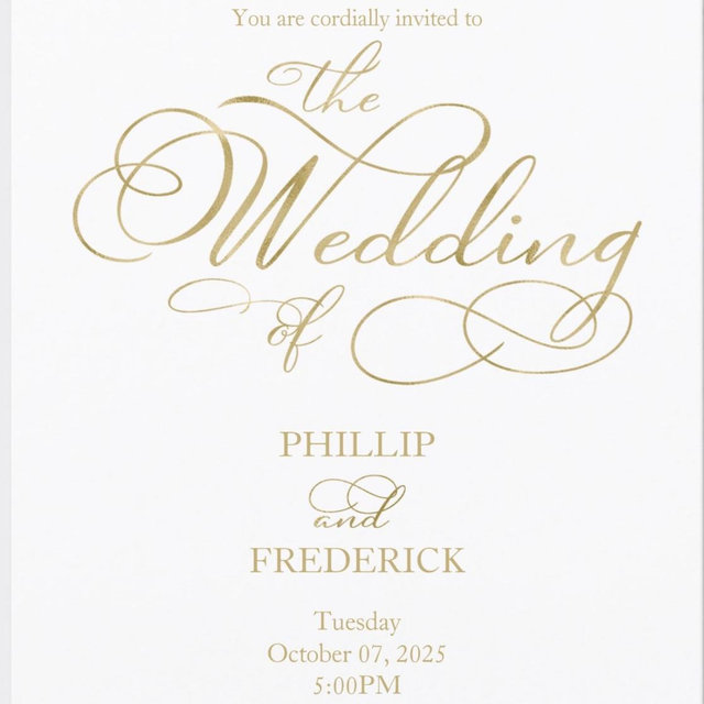 Phillip & Frederick’s Wedding