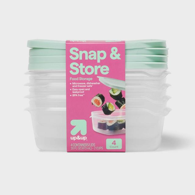 Snap & Store Food Storage Containers - 16 fl oz/4ct - up & up™
