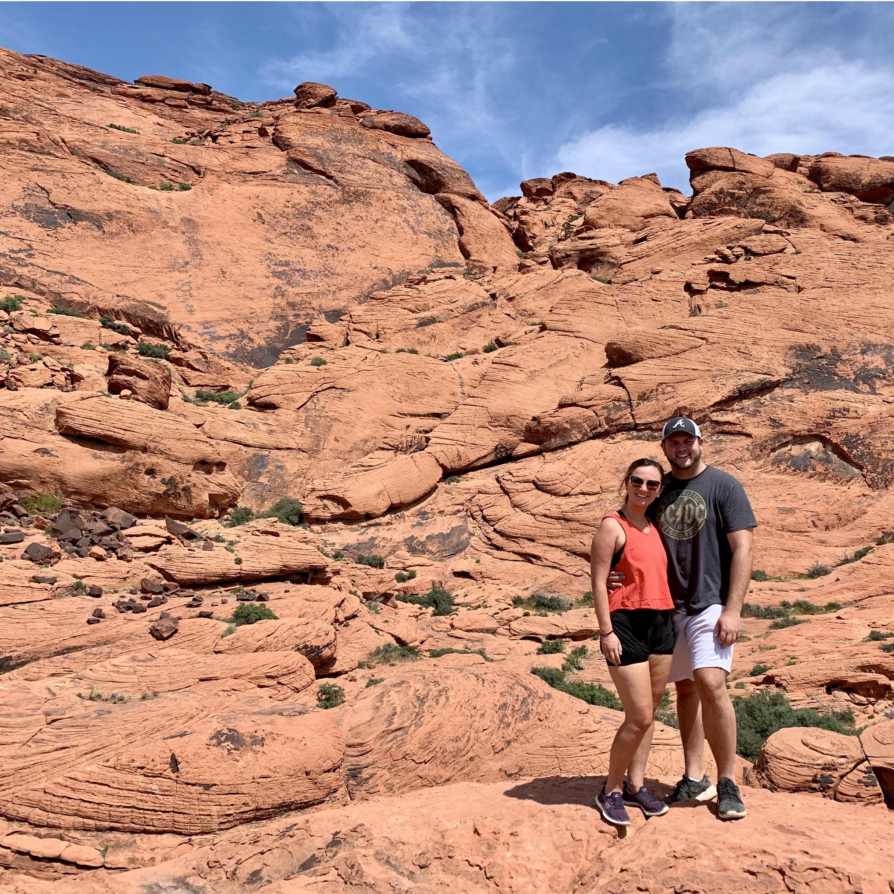 Shortly after Colt & I officially became a couple, we headed to Las Vegas with his Mom & David to celebrate their anniversary. One day, we went hiking in the Red Rock National Conservation Area.