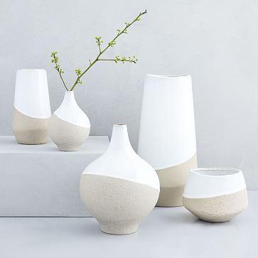 Half-Dipped Stoneware Vases