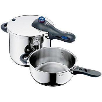 WMF Perfect Plus 6-1/2-liter and 3-liter Stainless-Steel Pressure Cookers with Interchangeable Locking Lid