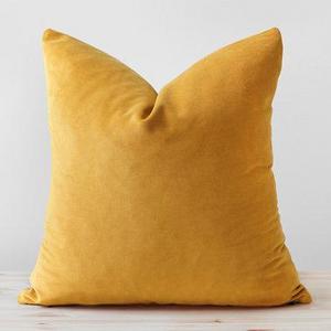 Mustard Velvet Pillow Cover, Mustard Yellow Velvet Cushion, Solid Mustard Throw Pillows, Mustard Lumbar, Saffron Pillow, 18x18 20x20 22x22
