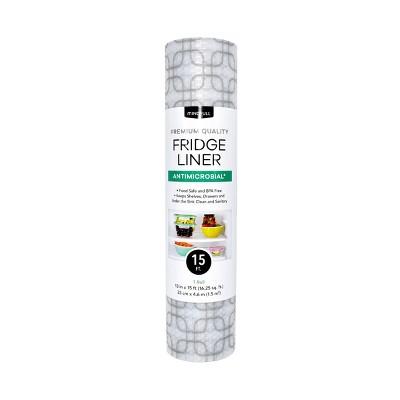 Mindfull 13" x 15' Antimicrobial Geo Fridge Liner Gray