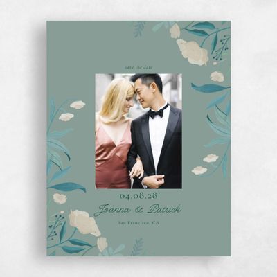 Sage, Green Wedding Save the Date - Blysse Photo