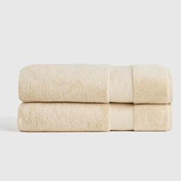 Turkish Ultra Luxe Plush Bath Sheet (Set of 2) in Linen