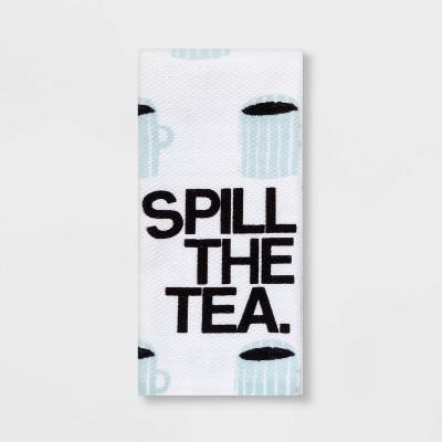 Kitchen Towel White Black Aqua - Room Essentials&#8482;