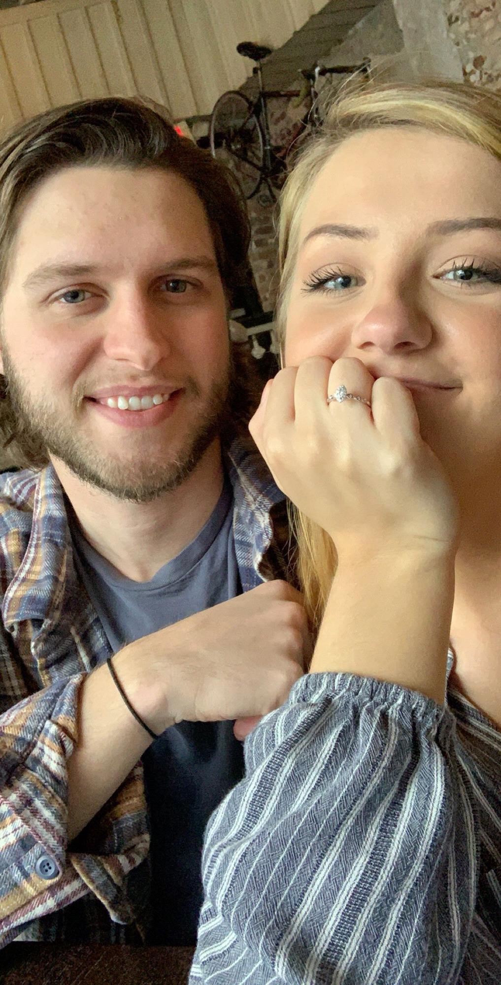 Our first picture together as an engaged couple!