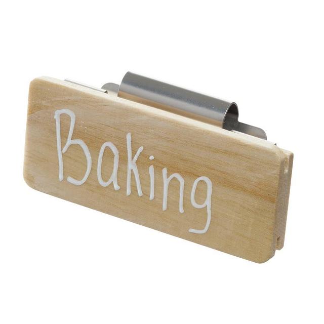iDesign Wood Clip-On Labels for Storage Bins, Set of 3, The Rosanna Pansino Collection – 3.25” L x 2.5” W x 2.5” H, Natural