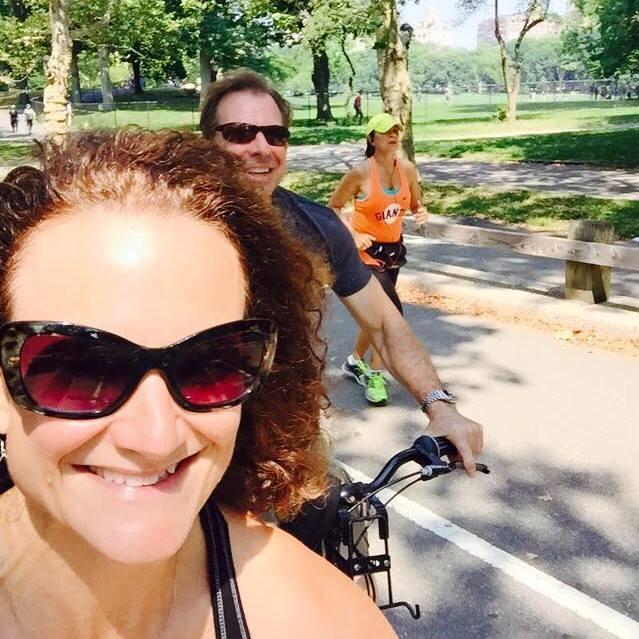 Riding bikes through Central Park on our 1st trip together in NYC!