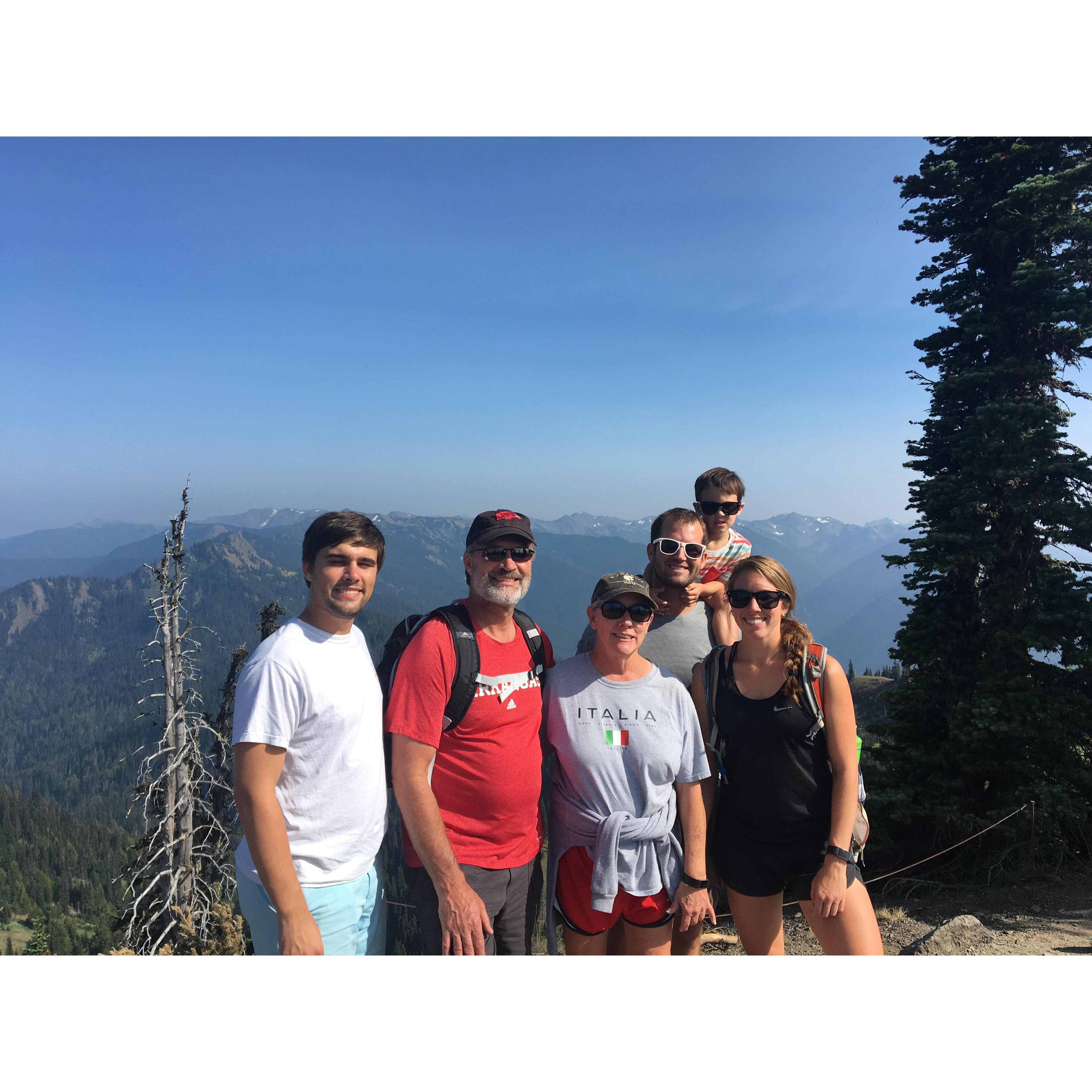 Hiking Hurricane Ridge in Washington State with Amy's Family