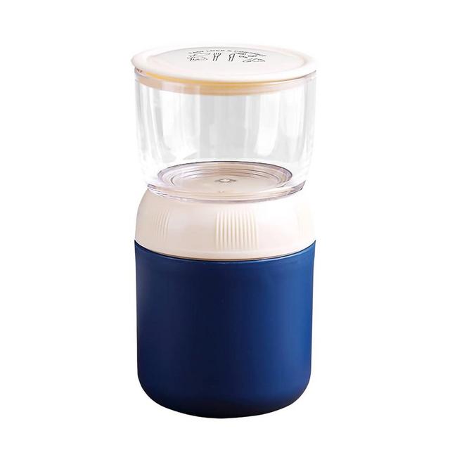 Xunyou Insulated Food Container with Topping Cup for Cereal, Yogurt, Oatmeal, Milk, Granola Storage, On-the-Go Breakfast- Keep Warm & Cold - Portable, Leak-Proof & BPA Free (Blue)
