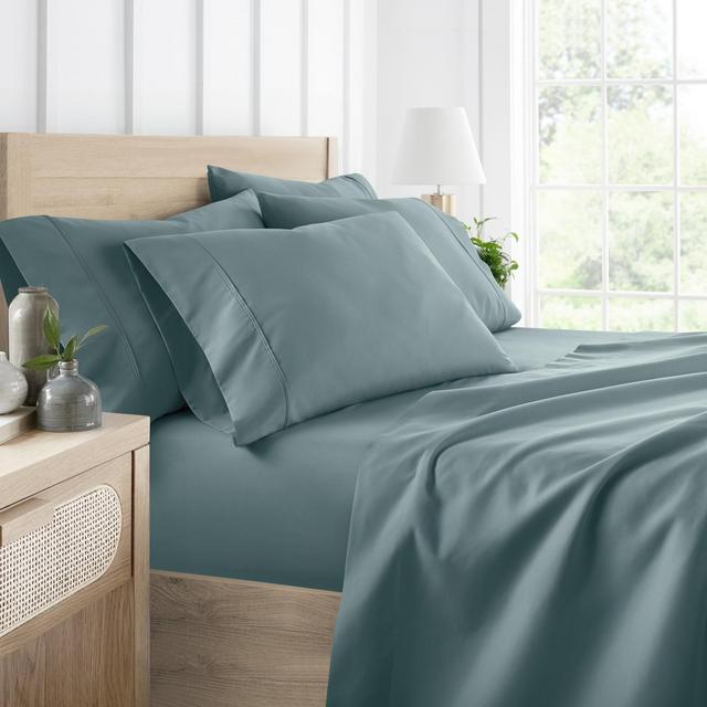 Solid 6 Piece Sheet Set - Ultra Soft - Becky Cameron , Ocean, Queen