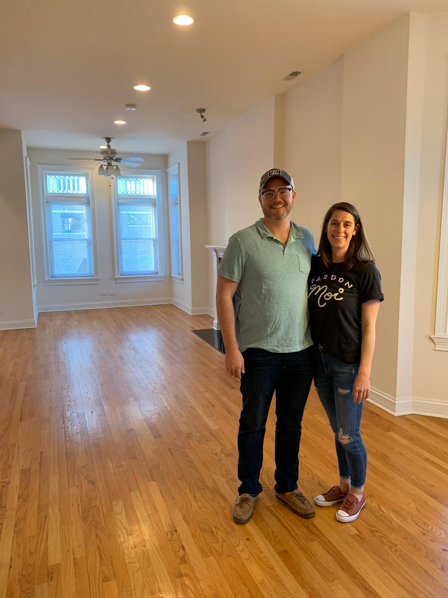 Our first apartment together in Chicago June 2019