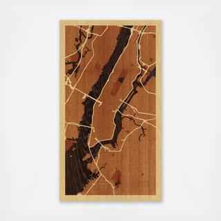 NYC Wood-Inlay Map