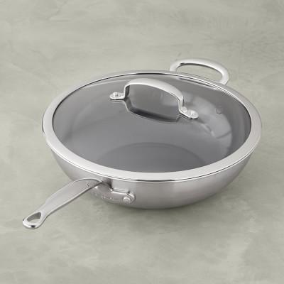 GreenPan Prestige Ceramic Nonstick 12-In Covered Wok with Helper Handle