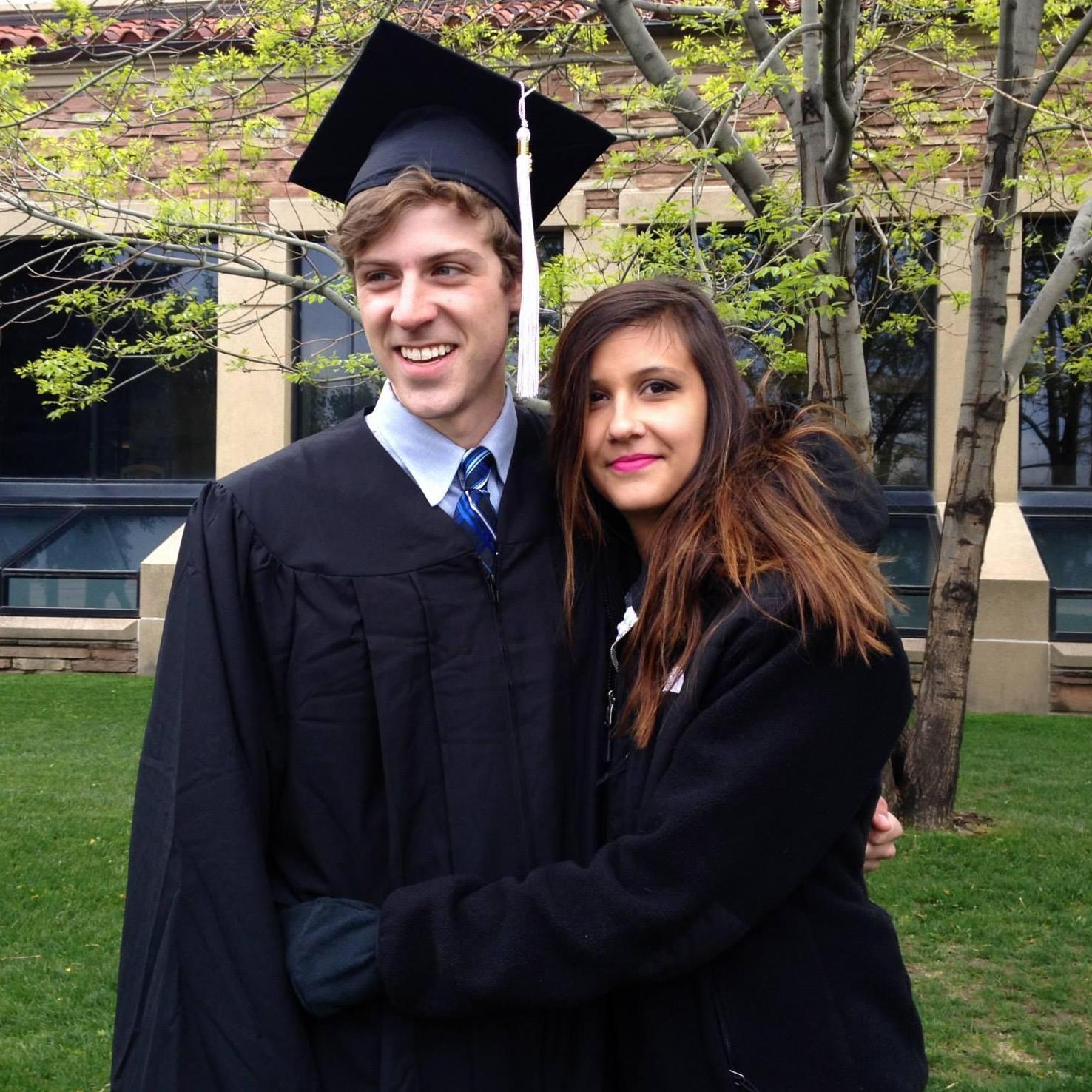 May 2014. Matt graduated from the University of Colorado! Lily met Matt's parents.