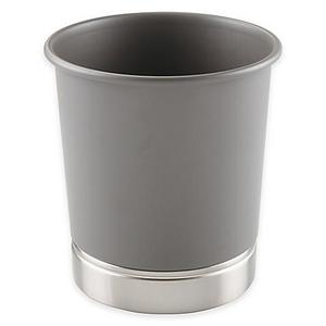 InterDesign® York Wastebasket in Matte Grey