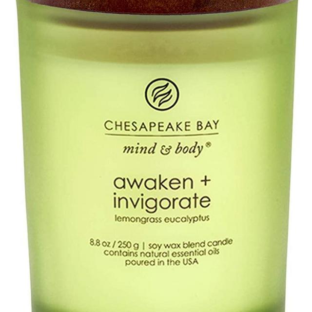 Chesapeake Bay Candle Scented Candle, Awaken + Invigorate (Lemongrass Eucalyptus), Medium
