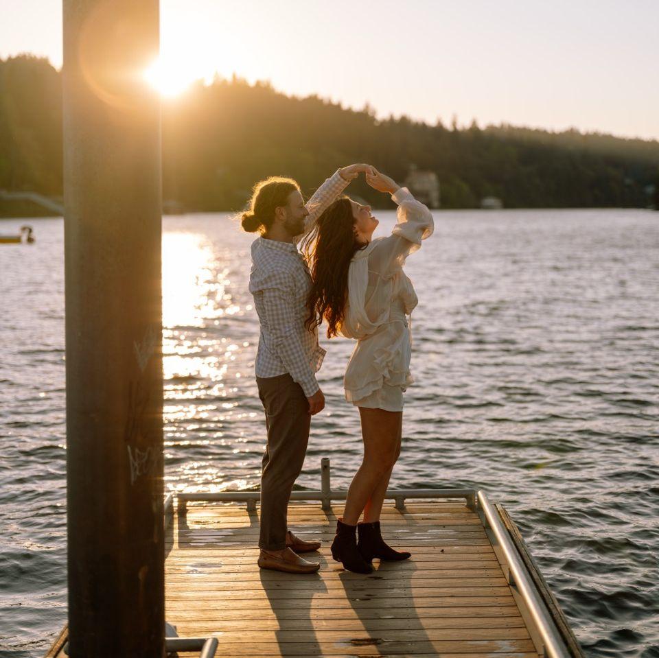 Engagement photo shoot outside our new home