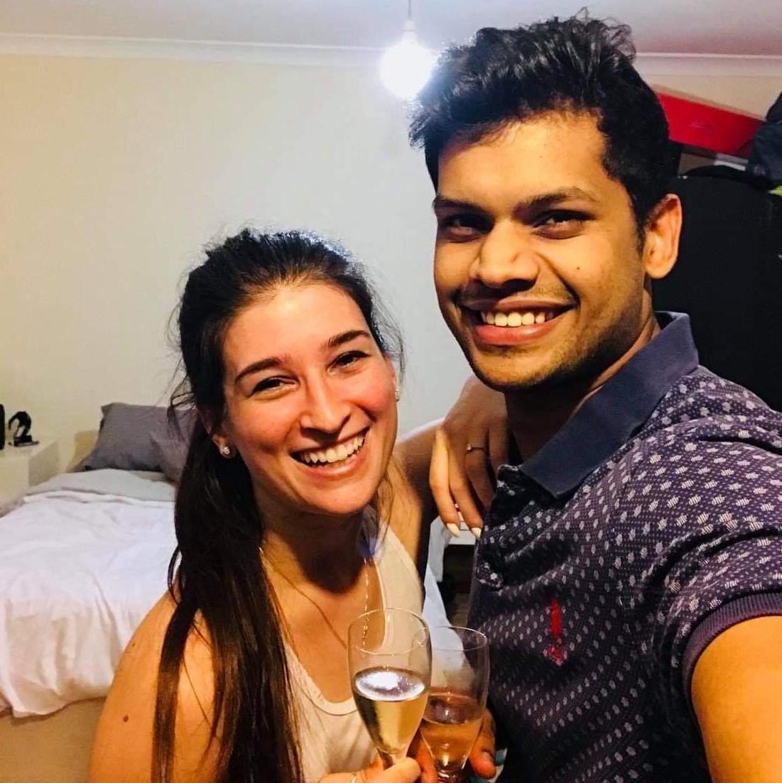 First night after the couple officially moved in together ❤️. They moved out of this studio 3 months later.