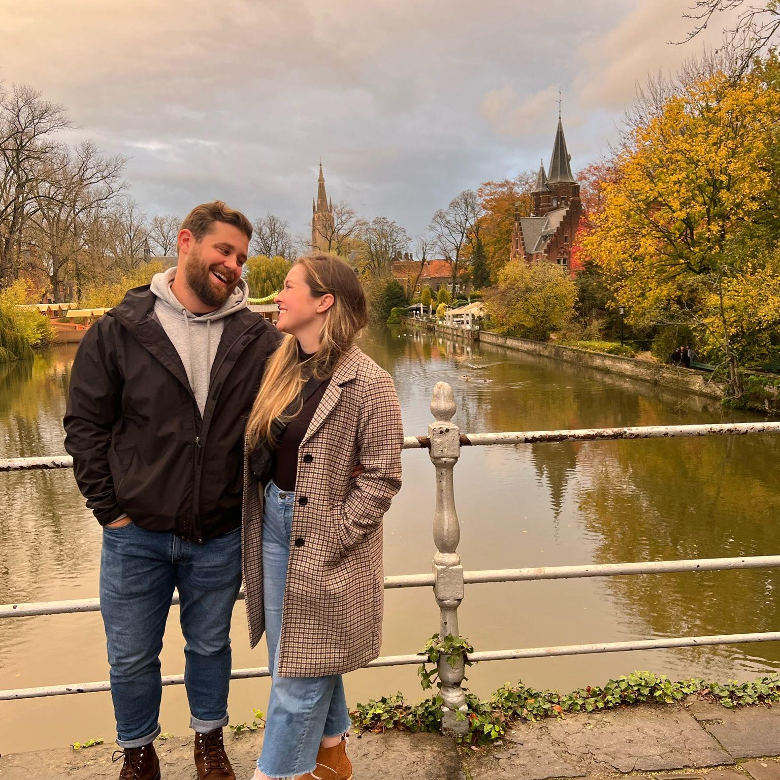 Lover's Bridge in Bruges, Belgium