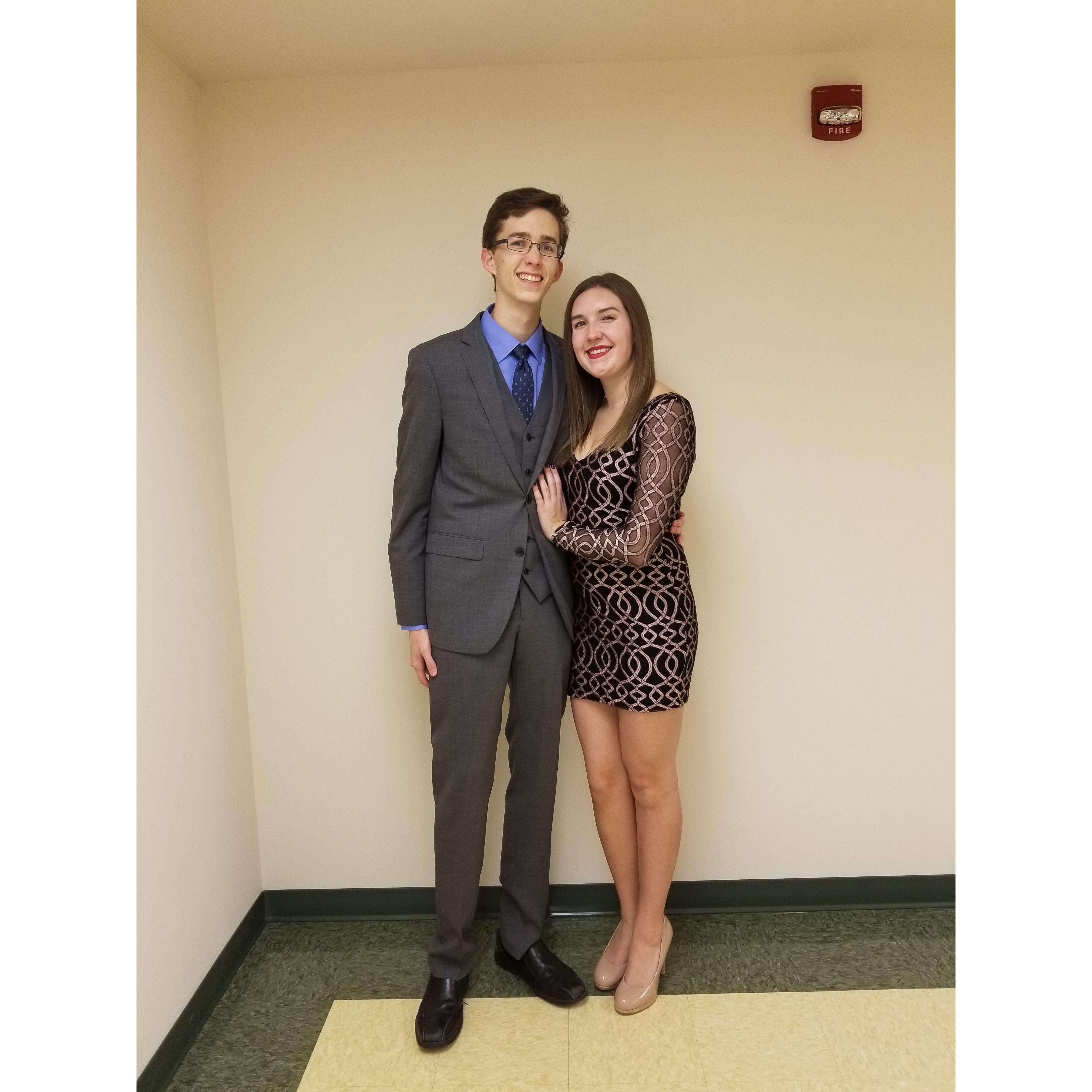Bob and Kayla before a sorority formal