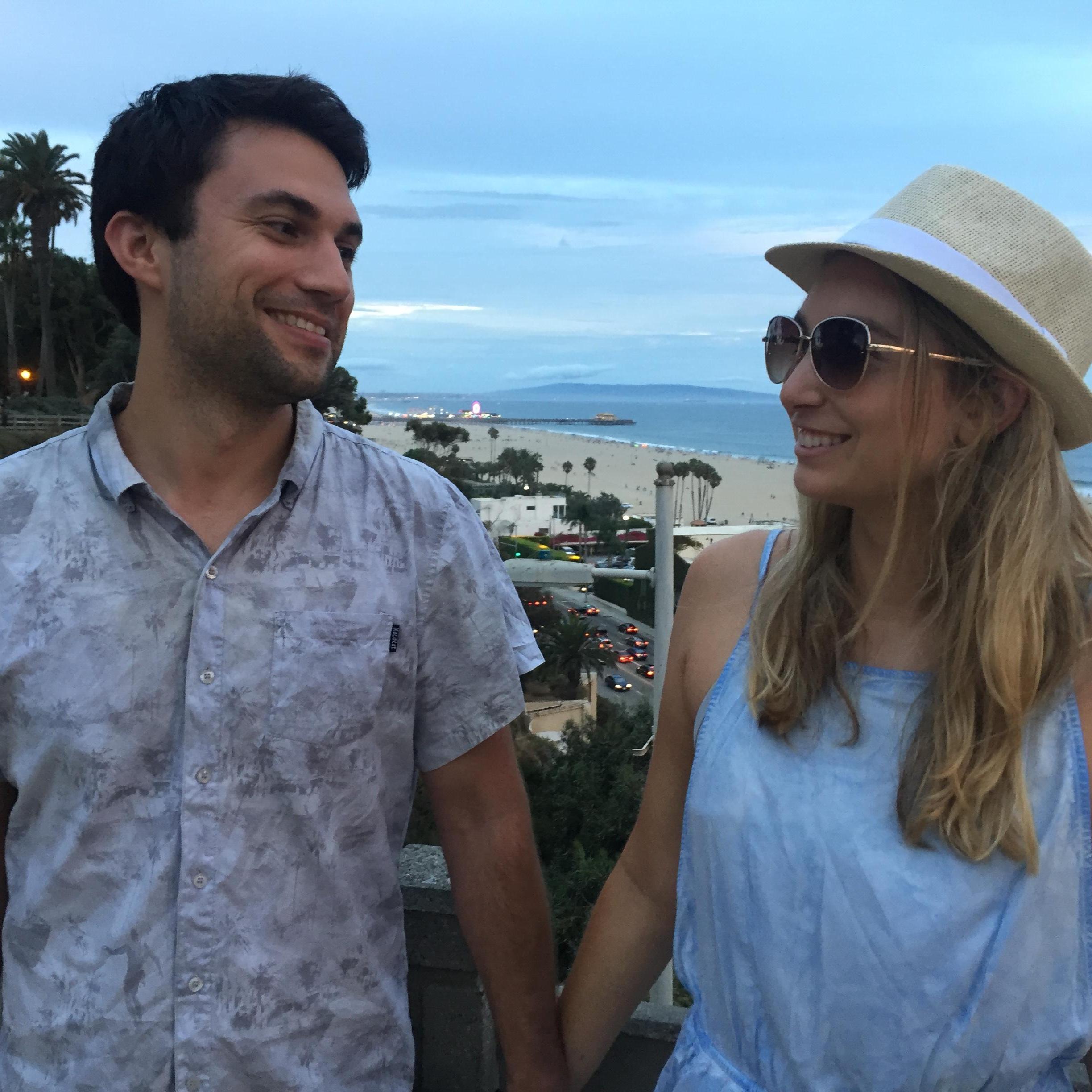 Call us hopeless romantics - we love long walks along the beach! We go to our favorite park overlooking the Santa Monica Pier a few times a week.