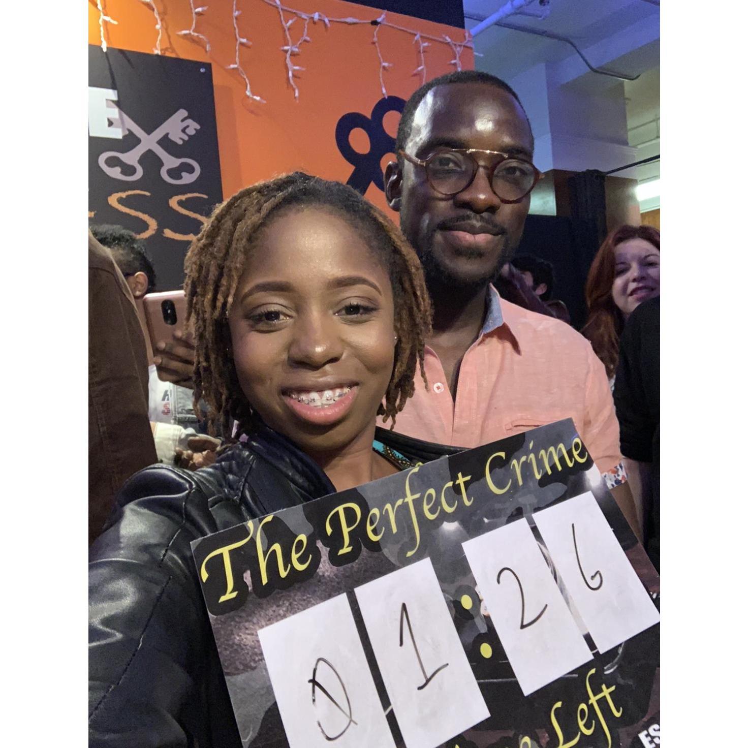 Our first time doing an escape room and we BEAT IT! Team work!
NYC
03/30/2019